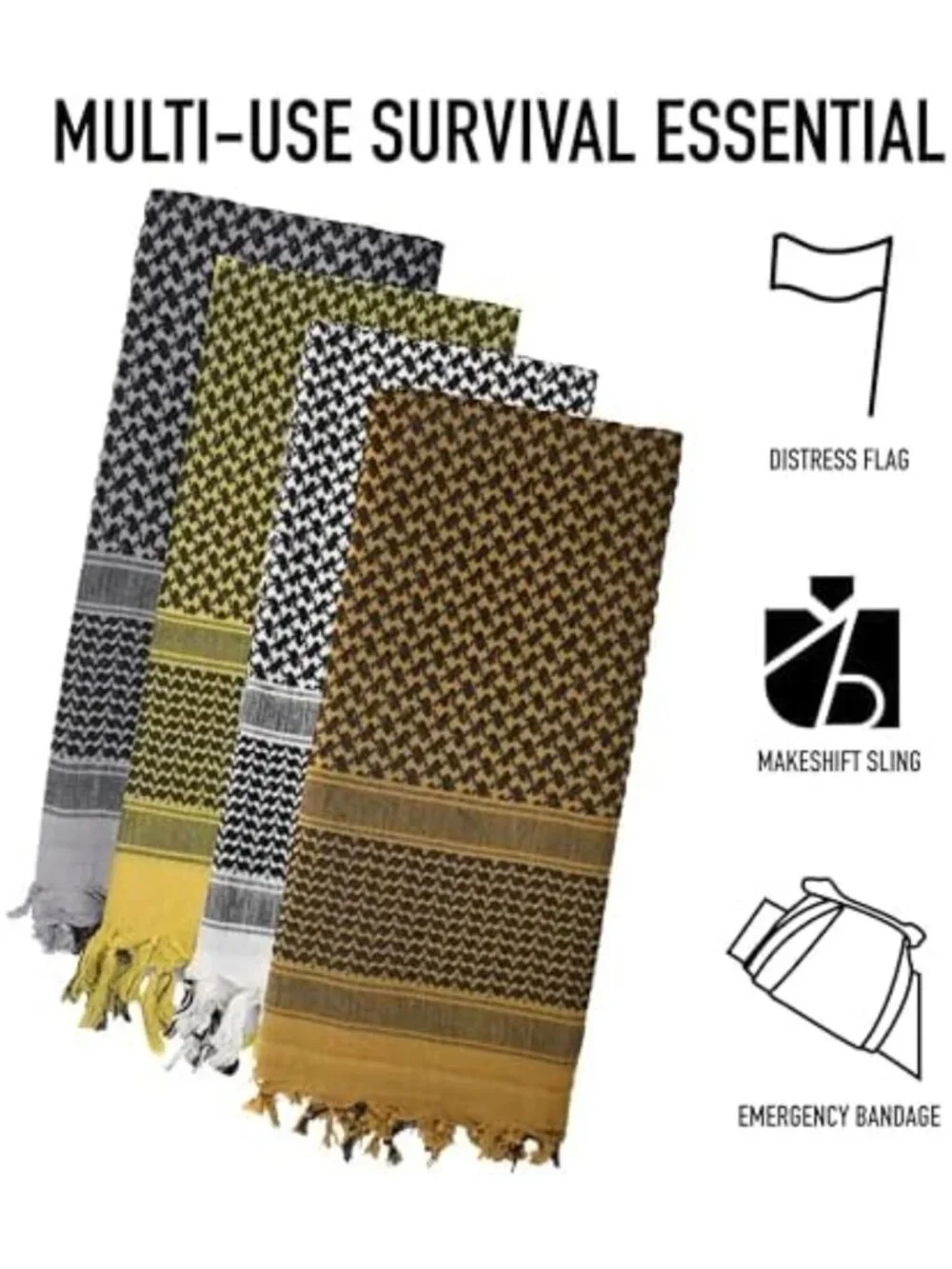 Tactical Desert Shemagh Scarf | Lightweight, Versatile, Stylish Headwear